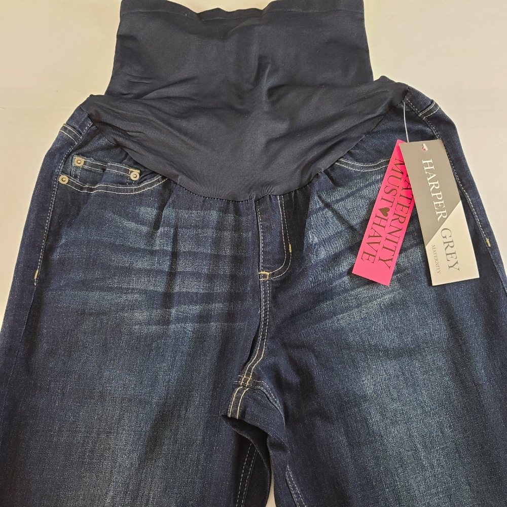 Harper Grey Maternity Blue Jeans Denim Size XL